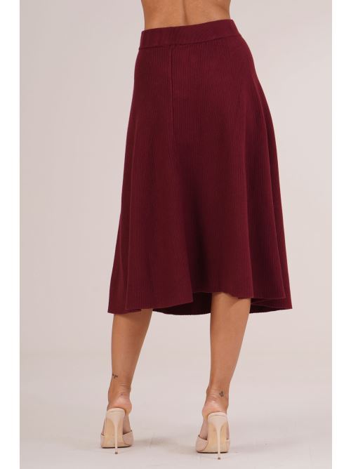 Gonna in viscosa elastica GM by Gai Mattiolo | GM4314BURGUNDY